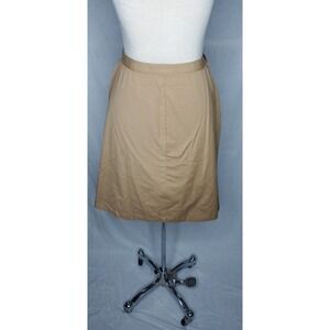 Vintage 1960s Khaki Koretron Skirt Koret Of California A Line  Size Medium Mod